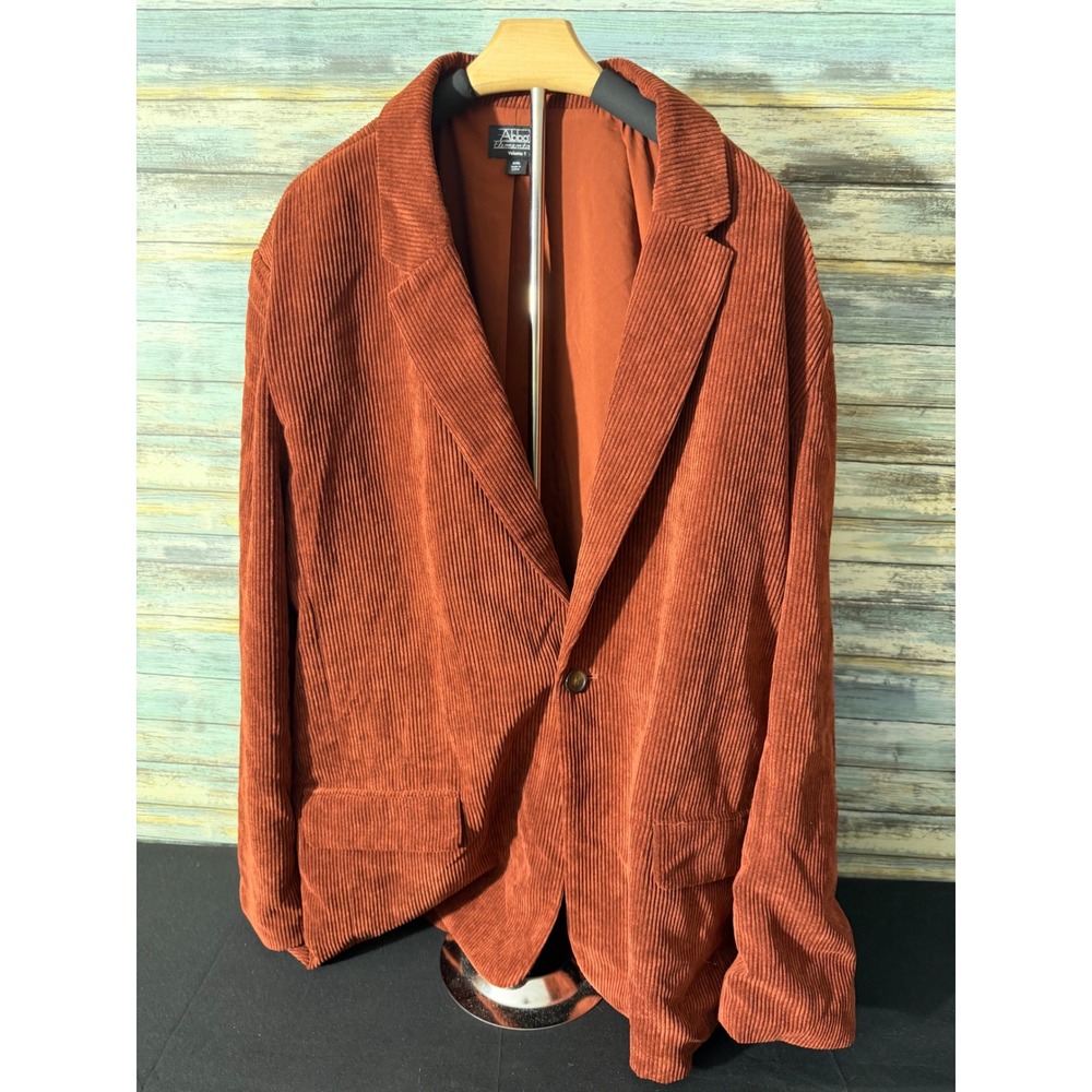 Abbott Elementary Blazer XXL Rust Orange EUC Corduroy Single Breasted Jacket